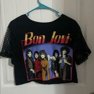 Bon Jovi cropped shirt